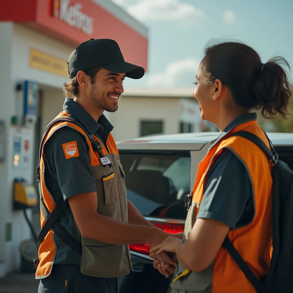 Empleado atendiendo a cliente